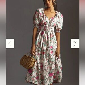 NWT Anthropologie Somerset Maxi Dress Puff Sleeve Edition